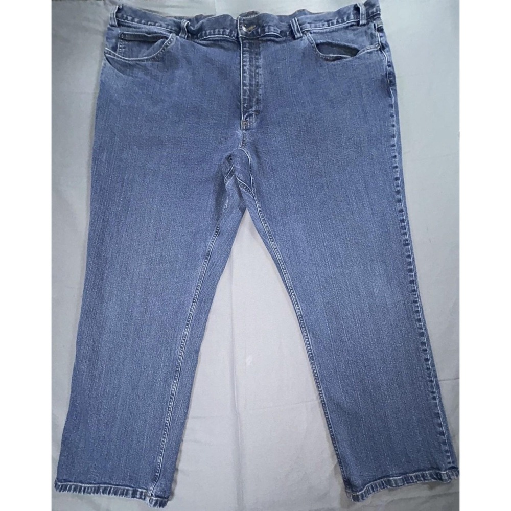 Duluth Trading Co Flex Weekender Jeans Mens 48x30 Blue Straight Stretch Denim